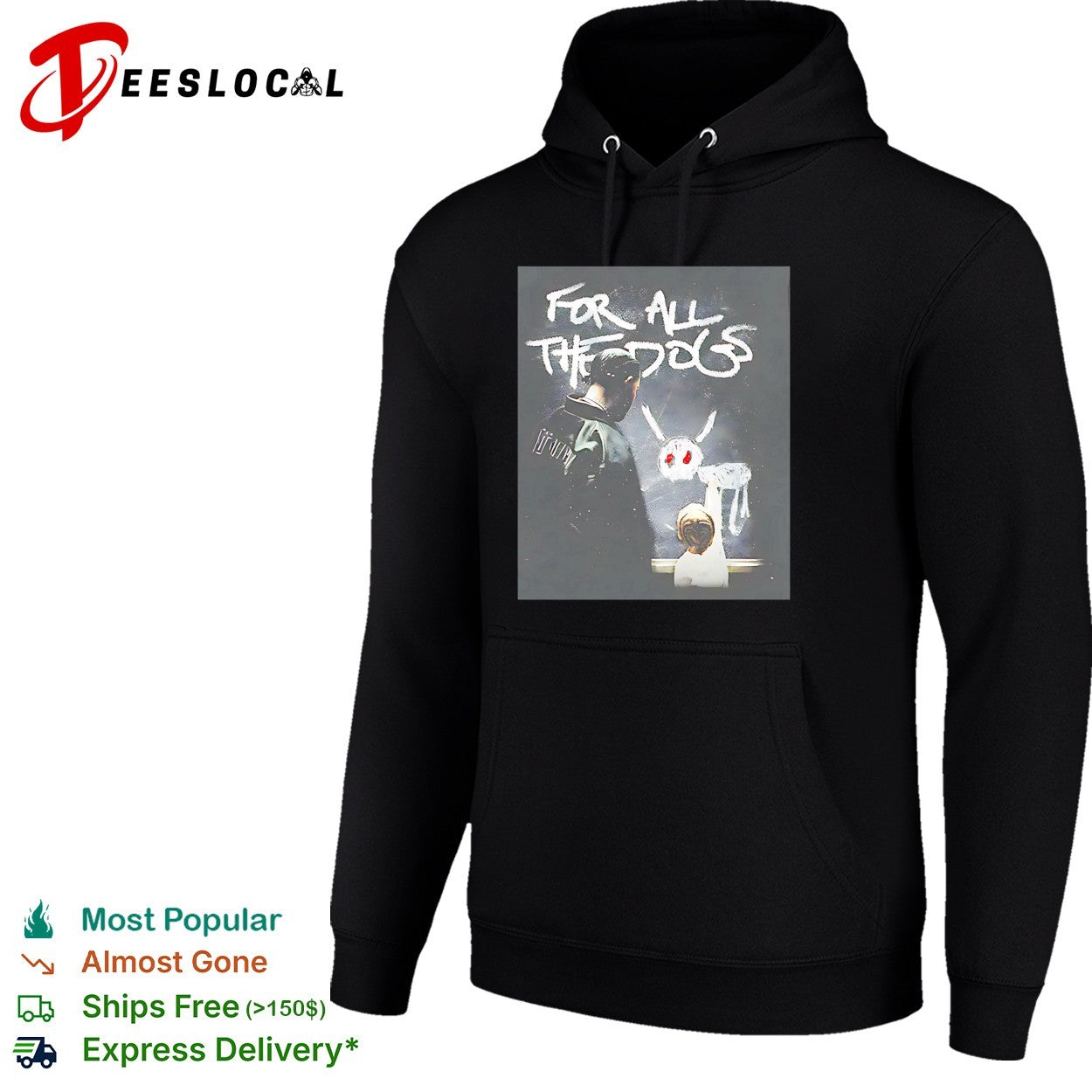 For all the dogs graffiti dog shirt