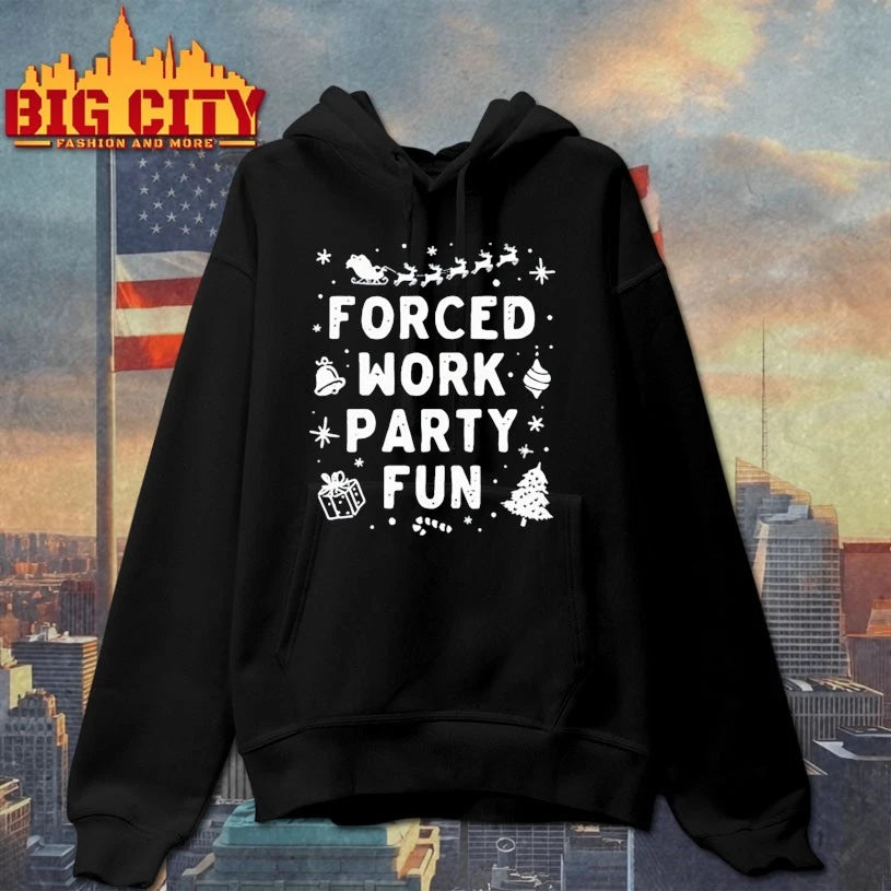 Forced Work party fun merry christmas shirt