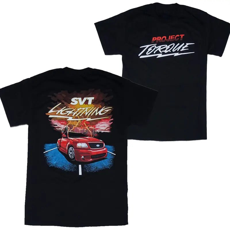 Ford Lightning T-Shirt, Graphic Car Design Tee, Unisex Cotton Casual Top, Perfect for Ford Enthusiasts Hoodie, Sweatshirt