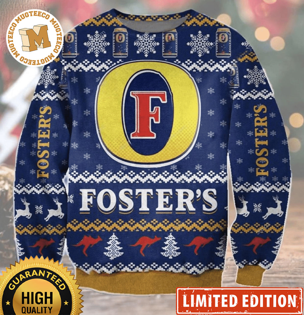 Fosters Beer Ugly Christmas Sweater