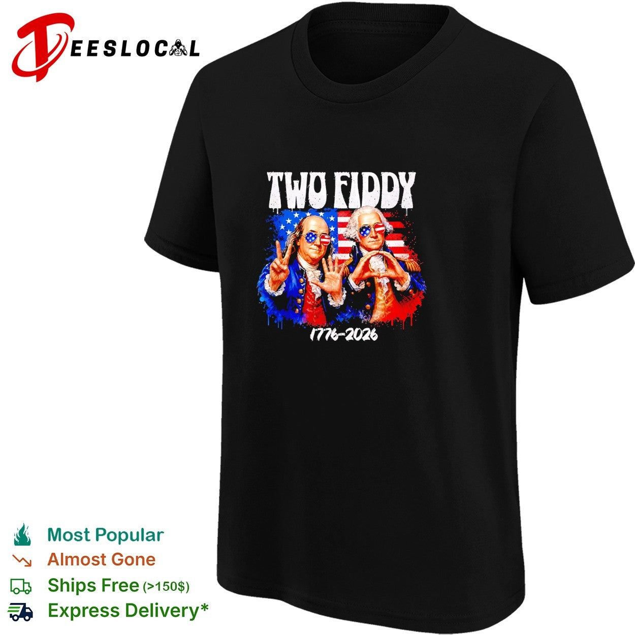 Founding fathers Two Fiddy 1776 2026 shirt