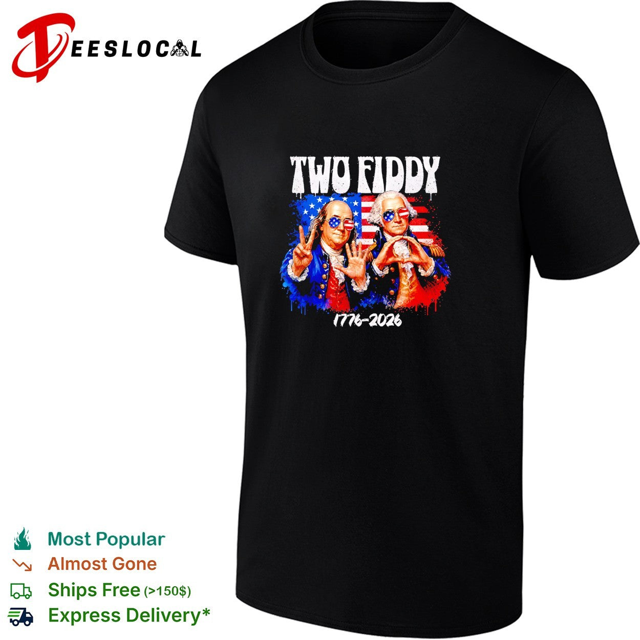 Founding fathers Two Fiddy 1776 2026 shirt