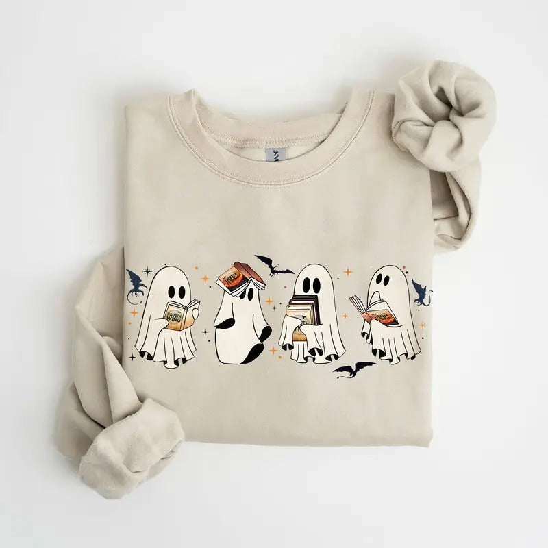 Fourth Wing Dragon Rider Book Ghost Halloween Shirt Fantasy Lovers Book Shirt Bookish Lovers shirt Book Lovers Book...