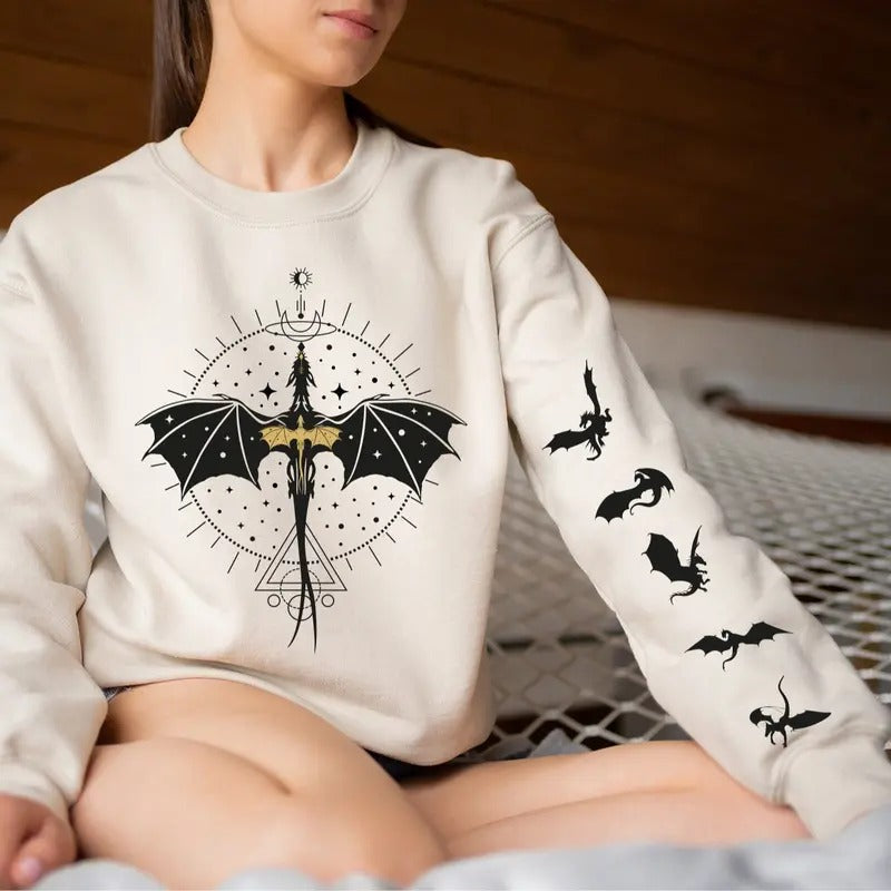 Fourth Wing Hoodie - Violets Relic - Violets Tattoo style 02 T-Shirts, Sweatshirt | CiraTrend.com