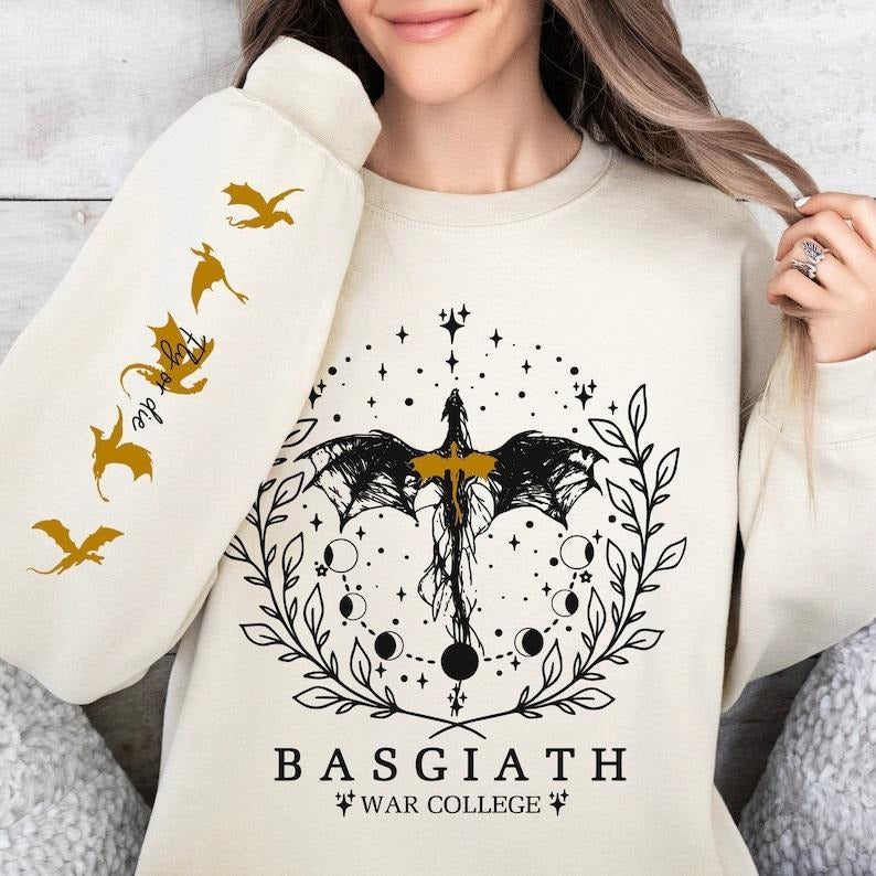 Fourth Wing Sweatshirt, Basgiath War College, Dragon Rider Hoodie and Sweater; T-shirt | CiraTrend.com