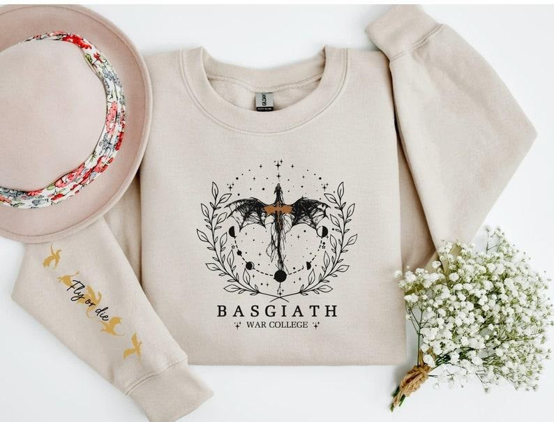 Fourth Wing Sweatshirt, Basgiath War College, Dragon Rider, Violet Sorrengail   Hoodie and Sweater; T-shirt | CiraTrend.com