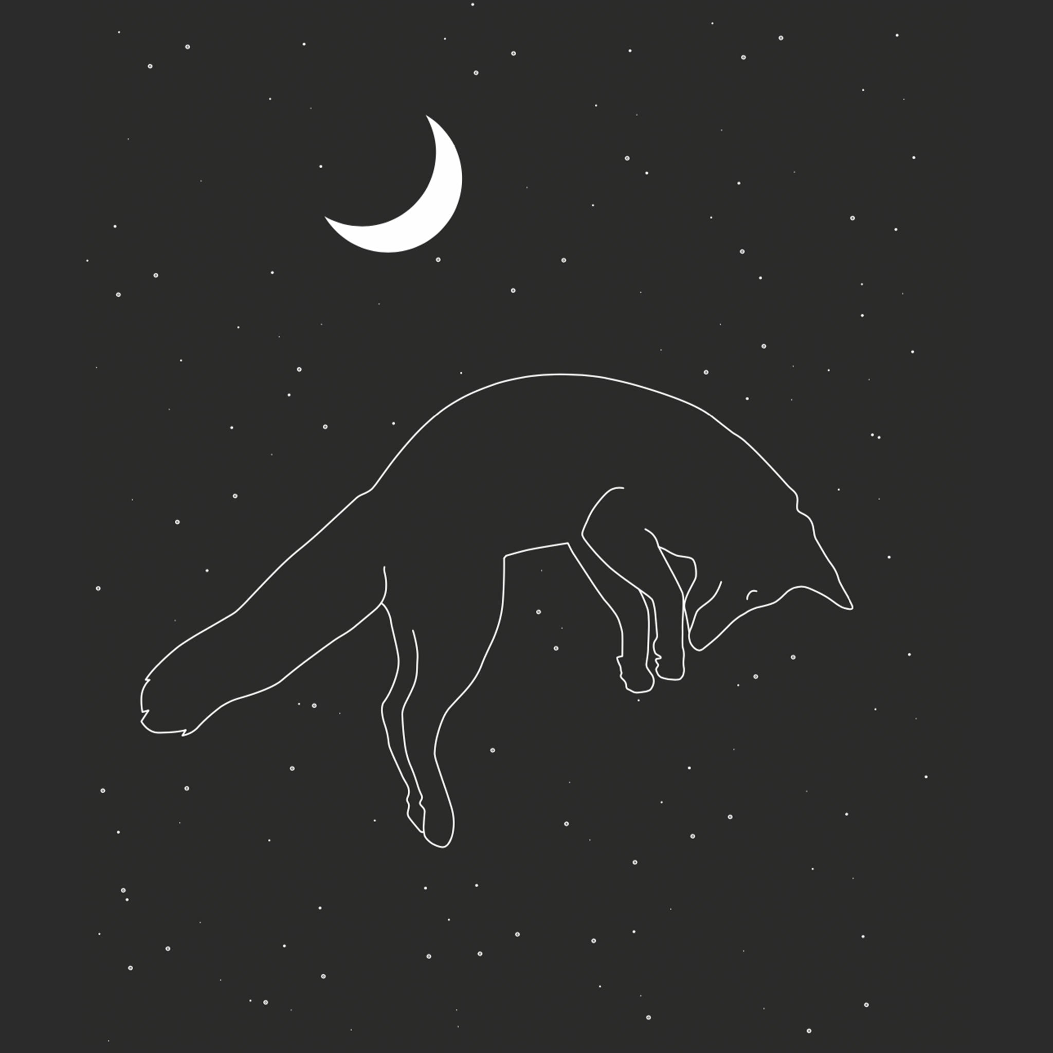 Fox & Moon Tee Hoodie, Sweatshirt | CiraTrend.com (Image 2)