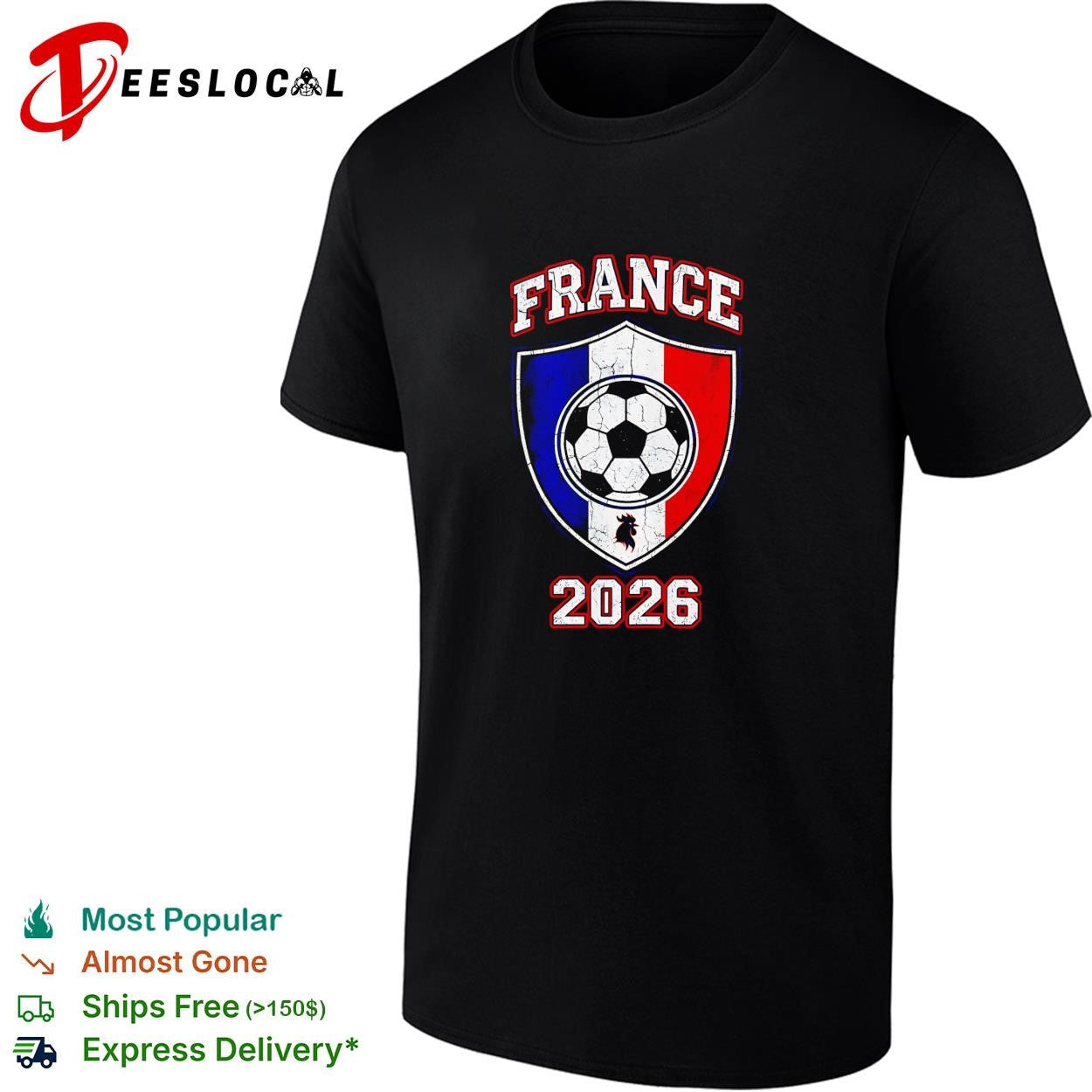 France 2026 soccer shield logo shirt