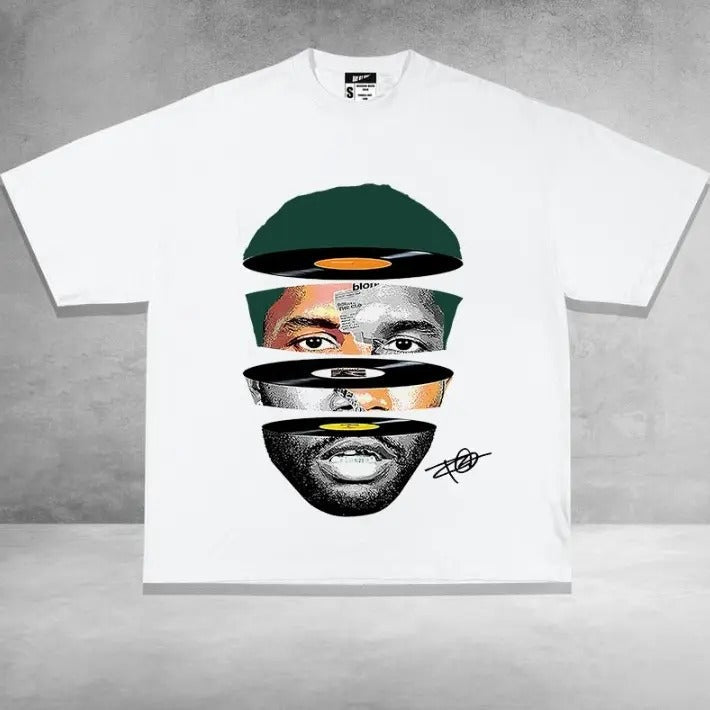 Frank Green Rap Graphic Tee, Bold Big Face Design for Music Fans Hoodie, Sweatshirt | CiraTrend.com