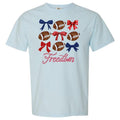 Freedom Footballs & Bows Comfort Colors T-Shirt Hoodie, Sweatshirt | CiraTrend.com
