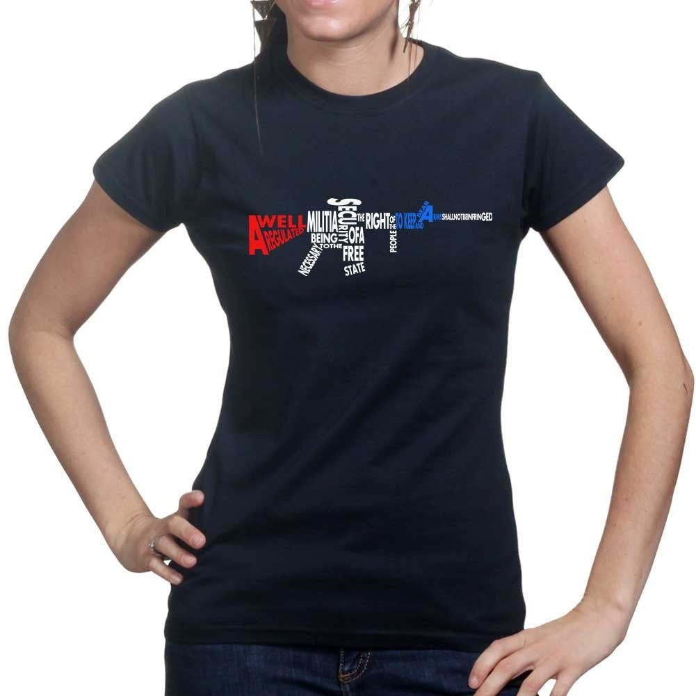 A Well Regulated Militia Rifle Ladies T-shirt