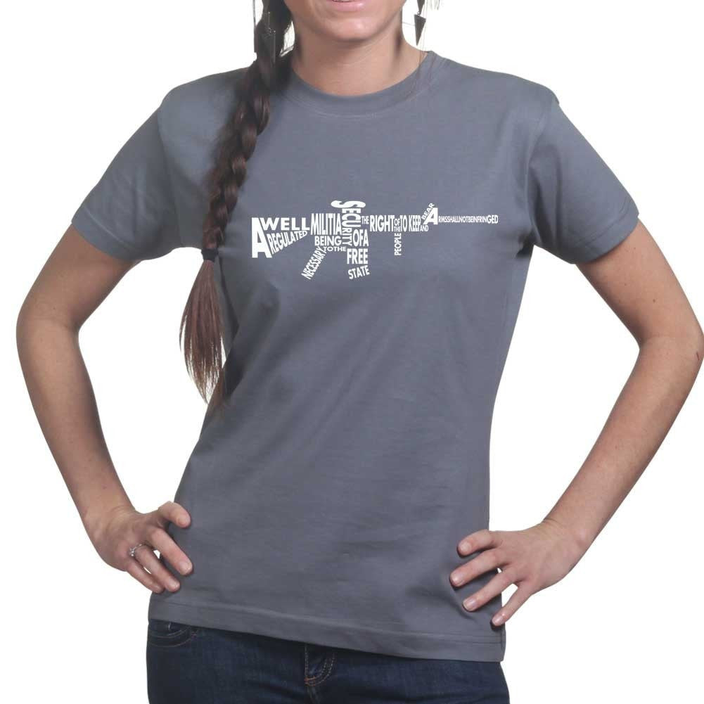 A Well Regulated Militia Rifle Ladies T-shirt