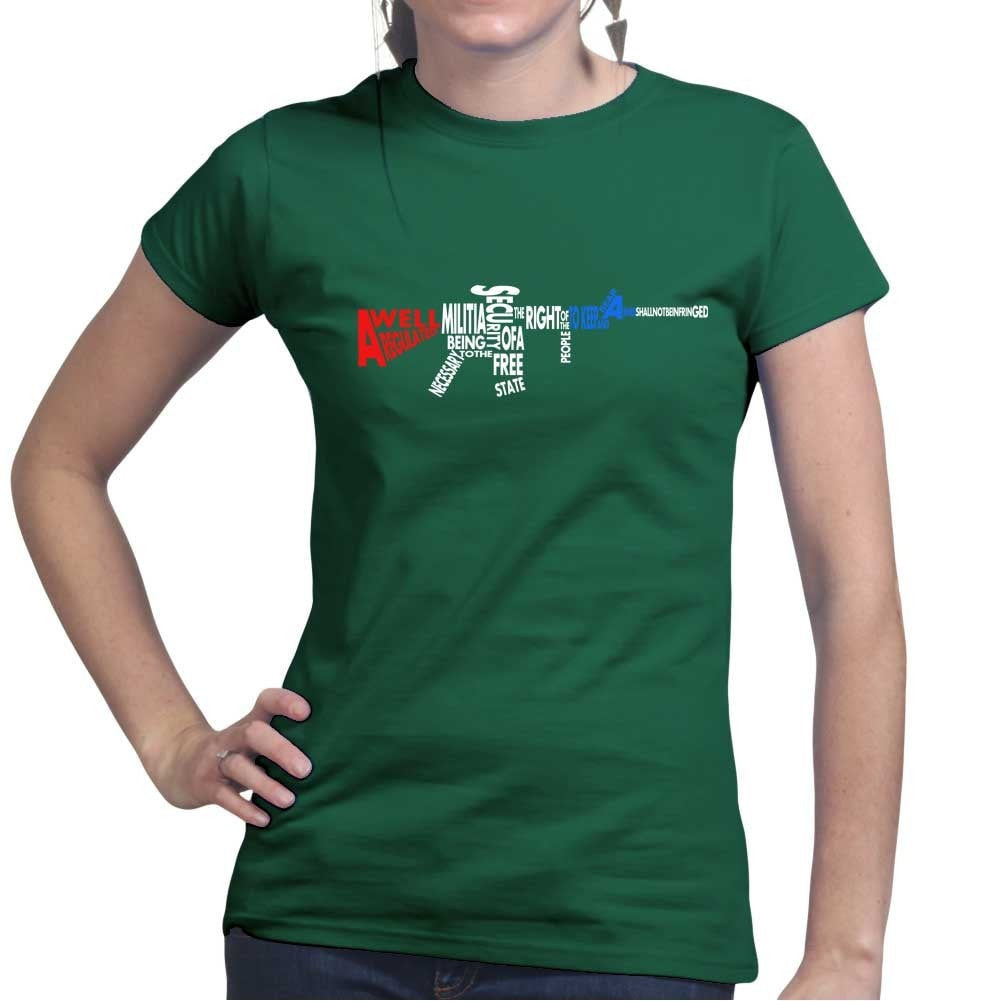 A Well Regulated Militia Rifle Ladies T-shirt