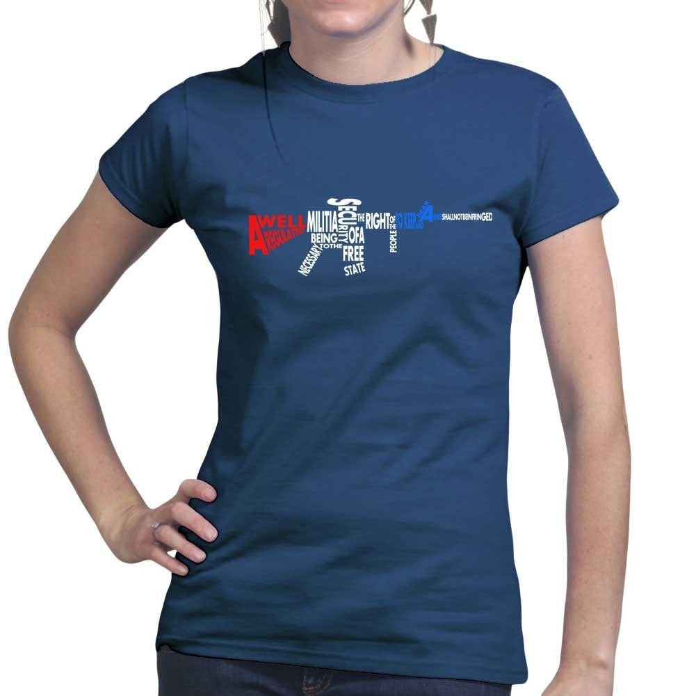 A Well Regulated Militia Rifle Ladies T-shirt