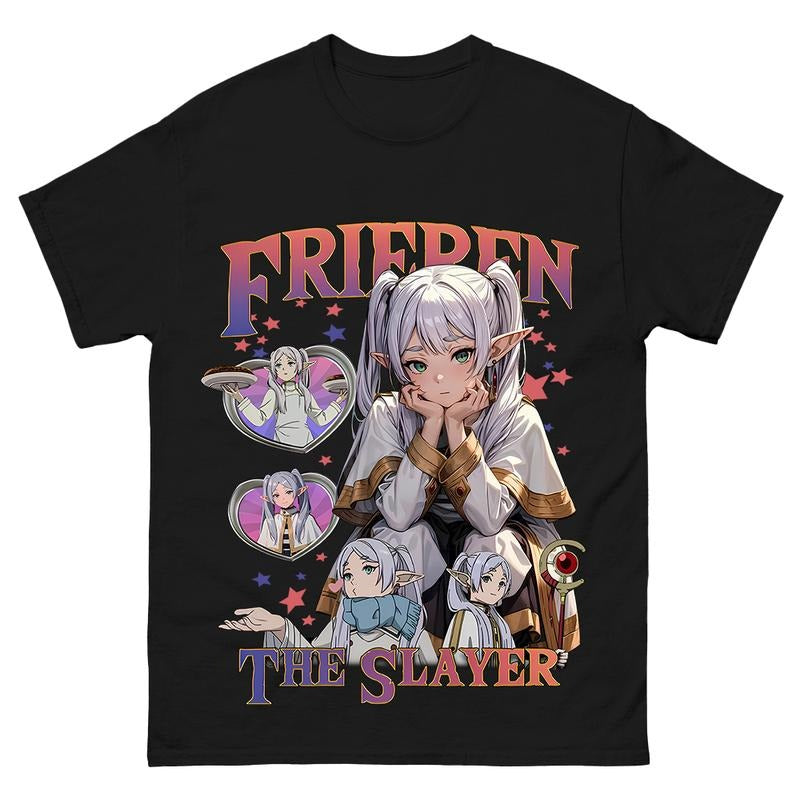 Frieren Beyond Journey's End Shirt, Frieren Cute Cartoon Shirt, Frieren Sweatshirt, Frieren Unisex Cotton Tee Hoodie