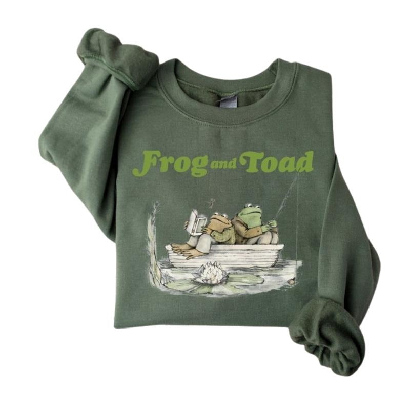 Frog And Toad Sweatshirt, Frog And Toad Shirt, Vintage Classic Book Sweater, Frog Shirt, Retro Frog Tee, Trendy Hoodie
