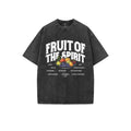 Fruit Of The Spirit Christian Comfy Printed Tee Pure Cotton Fabric Casual Streetstyle Crew Neck Short Sleeve Soft-Washed...