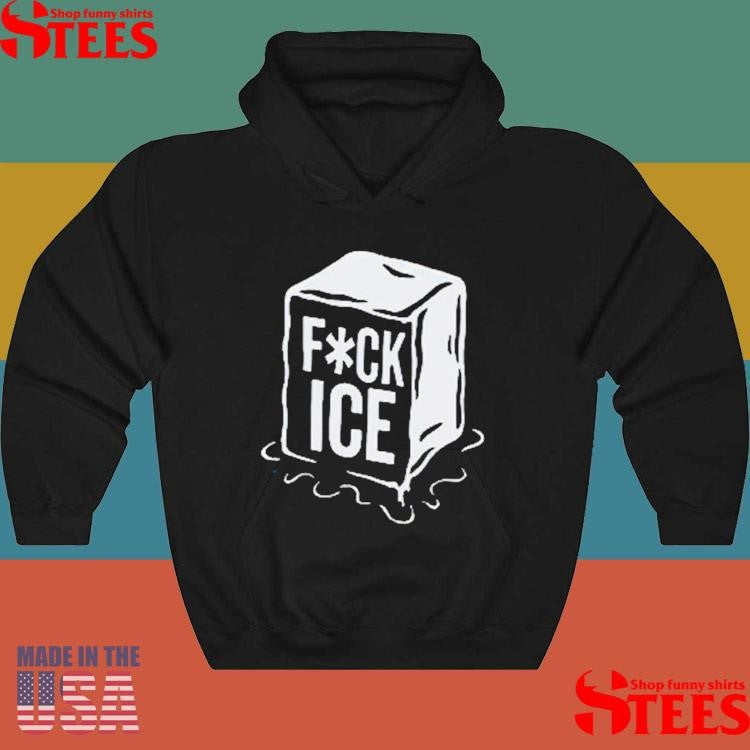 Fuck Ice Print Round Neck T-shirt