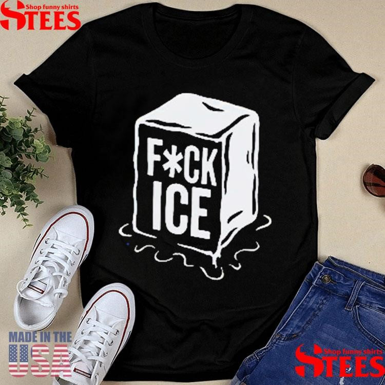 Fuck Ice Print Round Neck T-shirt