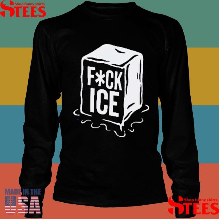 Fuck Ice Print Round Neck T-shirt