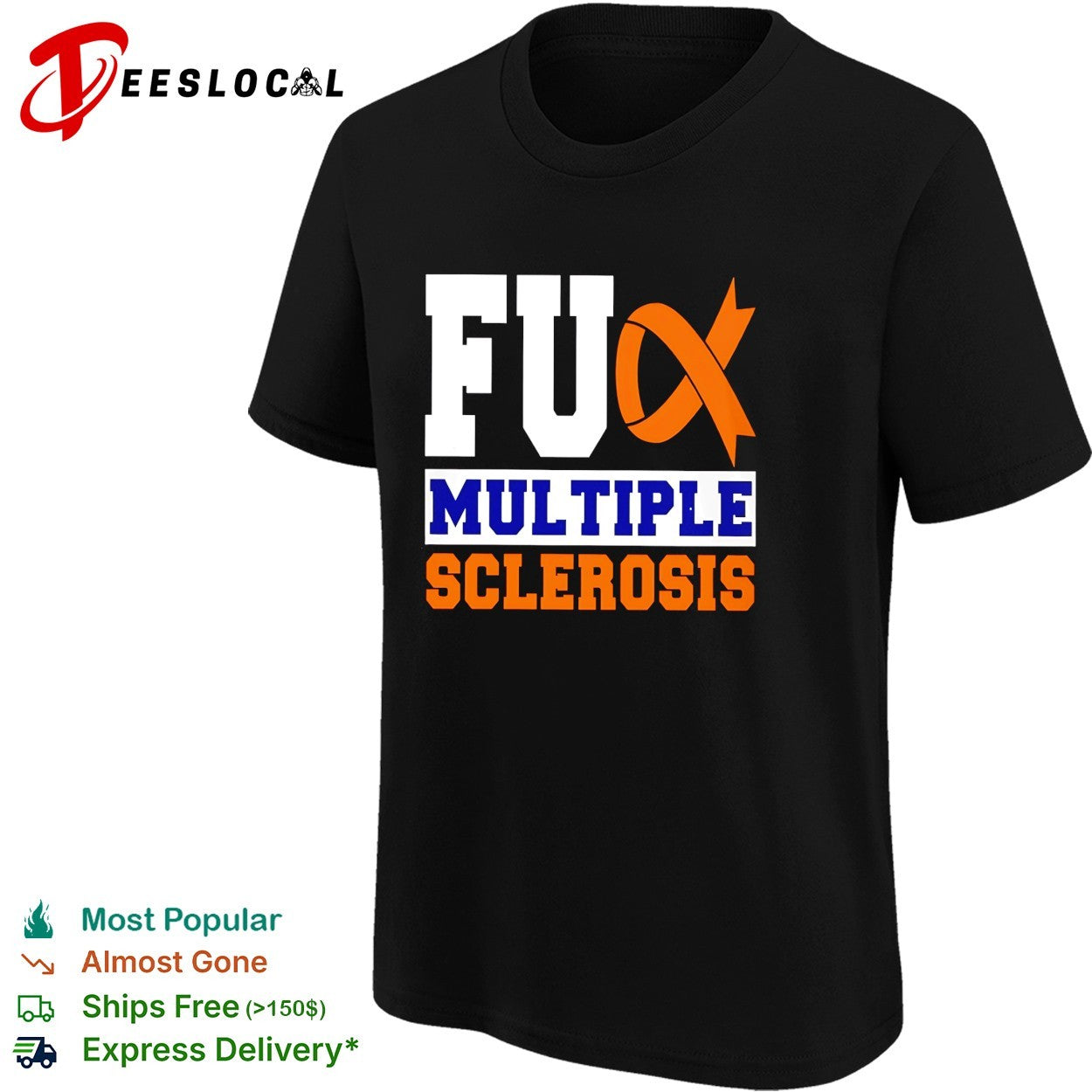 Fuck multiple sclerosis awareness ribbon shirt