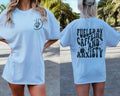 Fueled By Caffeine and Anxiety Shirt Coffee Addiction T-Shirt TK43GN Women's Light Cotton Top with Print "Fueled By...