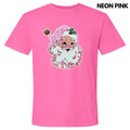 Full Sequin Blushing Santa Patch Comfort Colors T-Shirt Hoodie, Sweatshirt | CiraTrend.com