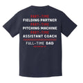 Full Time Dad Baseball Tee, Short Sleeve Graphic Shirt, Funny Sports Dad Shirt, Father's Day Gift 21RZ8 Hoodie, Sweatshirt