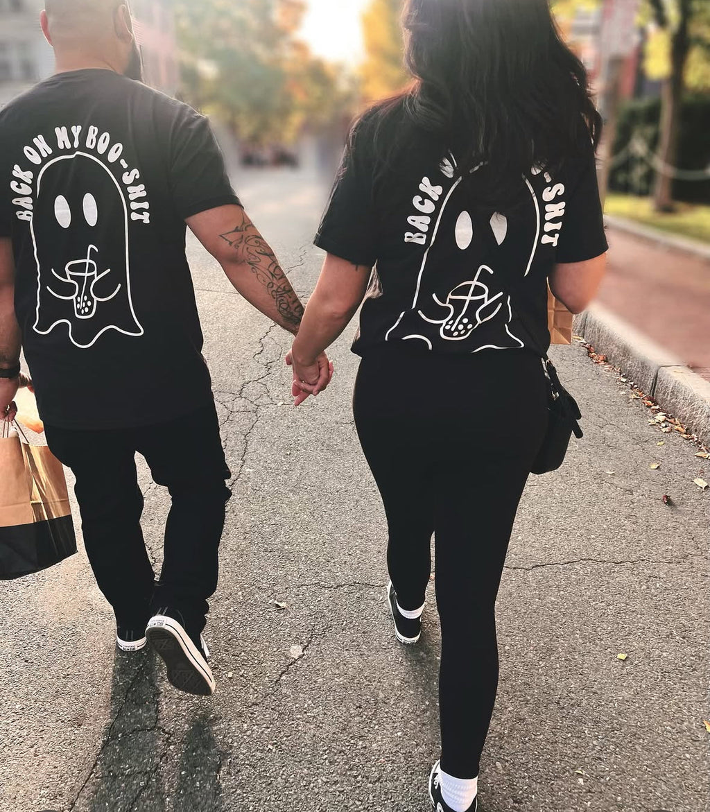 Back on my Boo Shit Graphic Tee Shirt Black Hoodie, Sweatshirt | CiraTrend.com (Image 1)