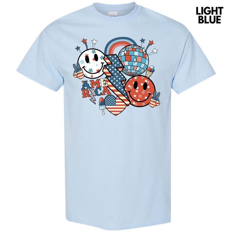 Fun America Collage Gildan Short Sleeve T-Shirt 'NLB' Hoodie, Sweatshirt | CiraTrend.com
