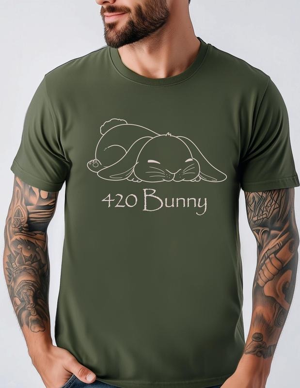 Funny 420 Bunny Easter Tshirt Unisex Tee 420 Enthusiast Gift  Shirt  Lover Easter Bunny Tee  Shirt Easter Shirt Hoodie,...