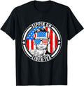 Funny 4th of July Shirts For Men, Sippin On Liber-Tea Liberty USA Flag T-Shirt Menswear Top Casual Cotton Hoodie, Sweatshirt