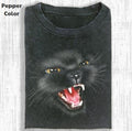 Funny Animal Vintage Graphic Tee, Black Cute Cat T-Shirt, Animal Shirt, Unisex Meme Cringe Funny Shirt, Menswear...