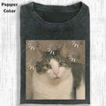 Funny Animal Vintage Graphic Tee, Cat Reload The Brain T-Shirt, Animal Shirt, Unisex Meme Cringe Funny Shirt, Menswear...