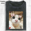 Funny Animal Vintage Graphic Tee, Cute Cat T-Shirt, Animal Shirt, Unisex Meme Cringe Funny Shirt, Menswear Womenswear...