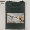Funny Animal Vintage Graphic Tee, Funny Cat T-Shirt, Animal Shirt, Unisex Meme Cringe Funny Shirt, Menswear Womenswear...
