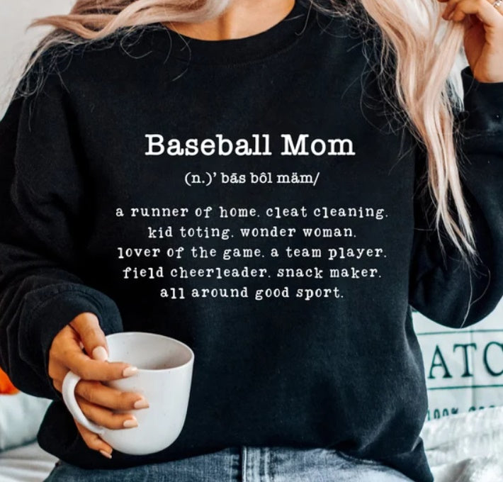 Funny Baseball Mom Definition Shirt