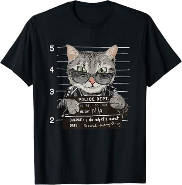 Funny Cat Shirts, I Do What I Want Funny Cat Scratched Everything T-Shirt - Menswear Top Hoodie, Sweatshirt | CiraTrend.com