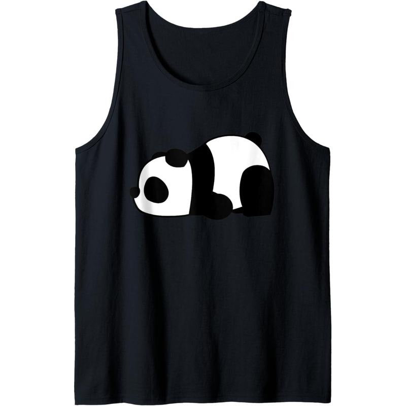Funny Cute Lazy Panda Tank Top Made in USA T-Shirts, Hoodie, Sweatshirt | CiraTrend.com