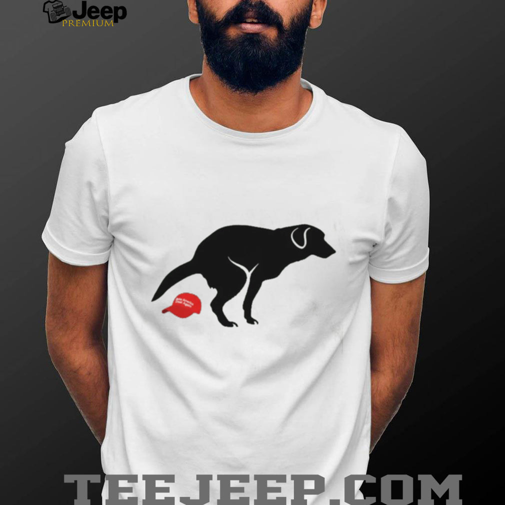 Funny Dog Pooping on Red MAGA Hat Political Satire T Shirt