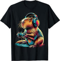 Funny Gamer Shirts, Special Gifts For Gamers, Capybara Funny Video Games Capybara T-Shirt Menswear Casual Classic Hoodie,...