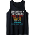 Funny Generation X Playground Retro 80's Gen X 40th Birthday Tank Top Made in USA T-Shirts, Hoodie, Sweatshirt