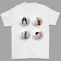 Funny Golf Ball T-shirt, Set of 4 Cartoon Golf Balls, Golf Practice Ball Gift T-shirt, Novelty Golf Gift for Male Dad...