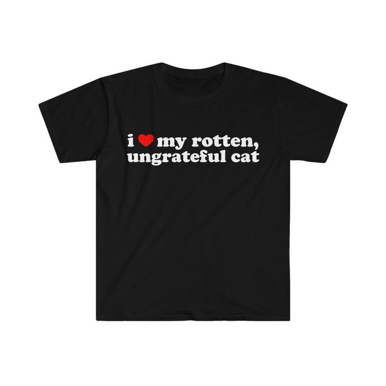 Funny Meme Shirt, I Love My Rotten, Ungrateful Cat Cute Tee, Gift Unisex T-Shirt Hoodie, Sweatshirt | CiraTrend.com