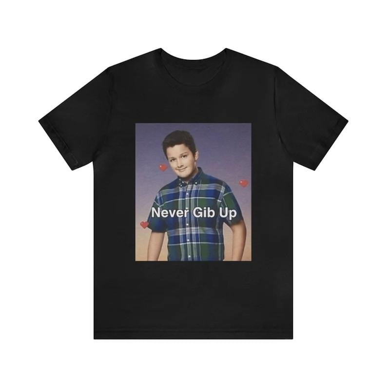 Funny Meme Shirt, Never Gib Up Tee, Gift Unisex T-Shirt Hoodie, Sweatshirt | CiraTrend.com