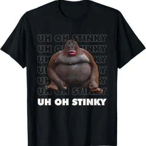 Funny Meme Shirt, Uh Oh Stinky Poop Monkey Tee, Gift Unisex T-Shirt Hoodie, Sweatshirt | CiraTrend.com
