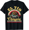 Funny Mexican Shirts, El Tio Mas Chingon Funny Mexican Flag Cool Uncle Gift Regalo T-Shirt Menswear Top Casual Classic...