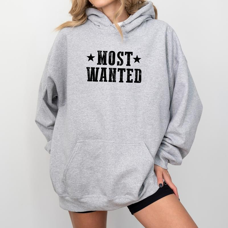 Funny Most Wanted Hoodie, Cow Girl Graphic Hoodies, Western Bachelorette Hoodie, Western Women Clothing T-Shirts, Sweatshirt