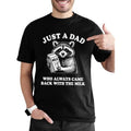 Funny Raccoon Graphic Dad T-Shirt - Comfortable Cotton Fabric, Humorous Father's Day Gift, Cool Husband Shirt with...
