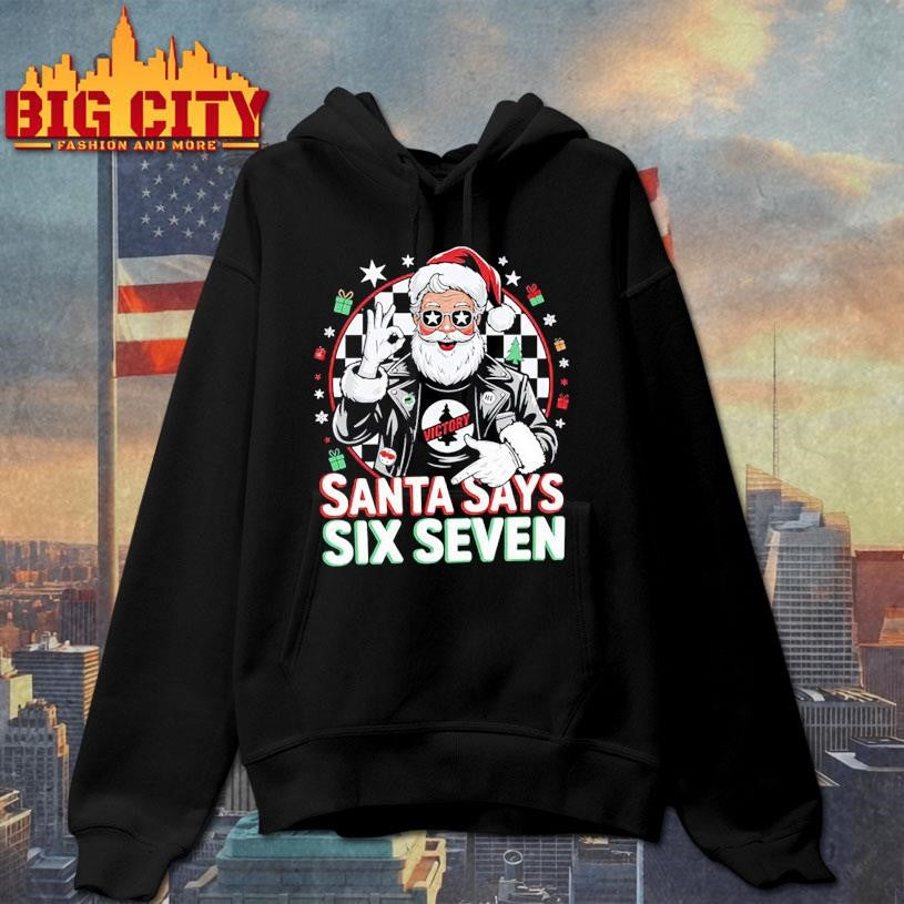 Funny Santa Says Six Seven Christmas 67 Meme Xmas Shirt